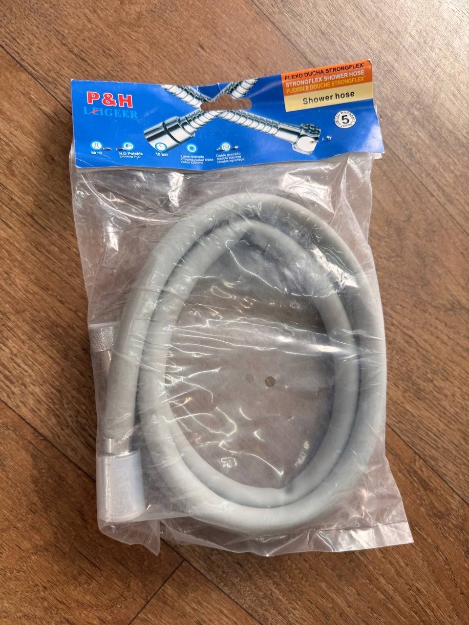 Шланг для душу (150см) P&H shower hose Сірий