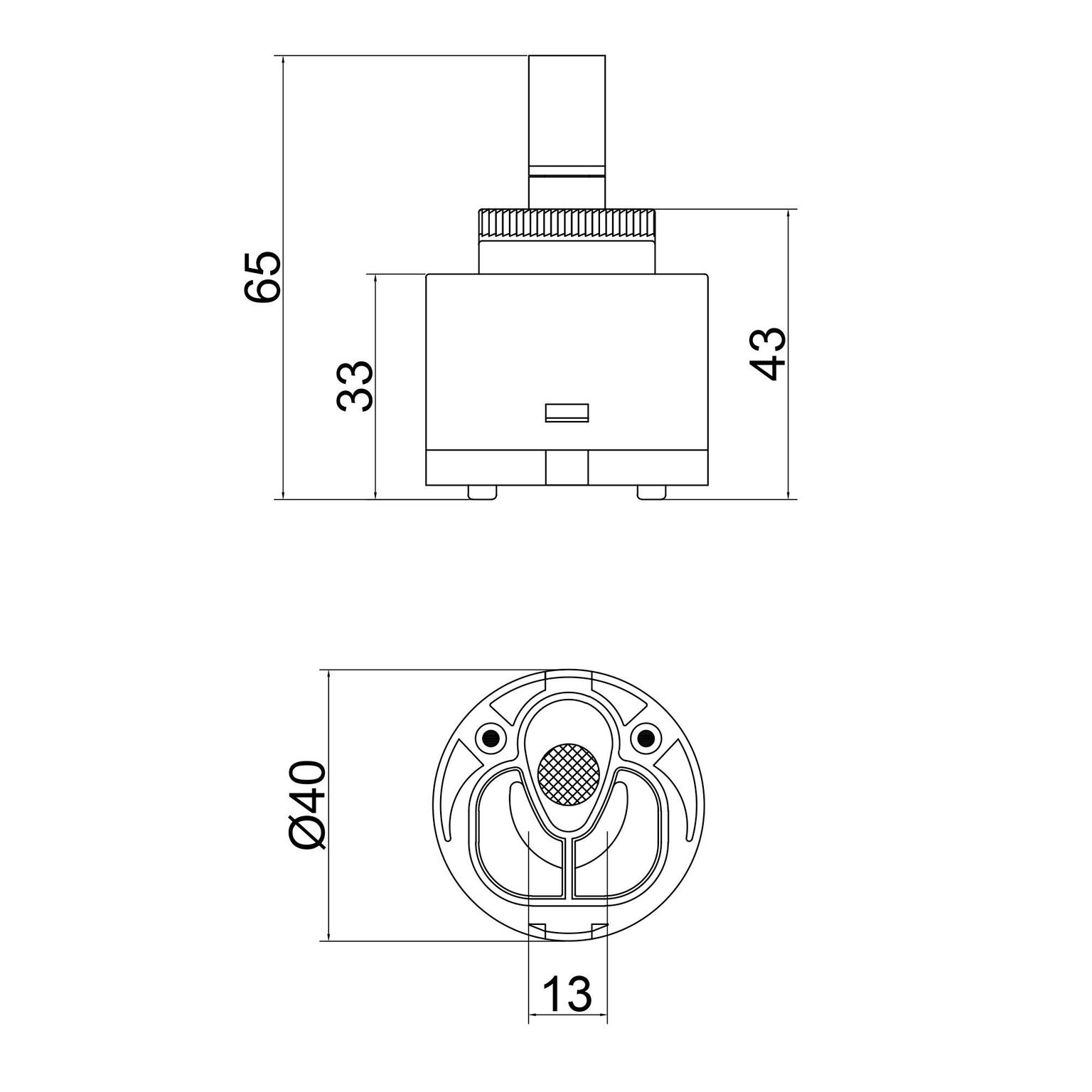 Картридж для змішувача Spojeni (k40) QT40MM QTAP