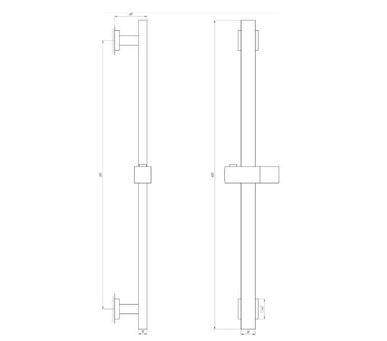 Душова стійка SUS-1108 Satin Globus Lux