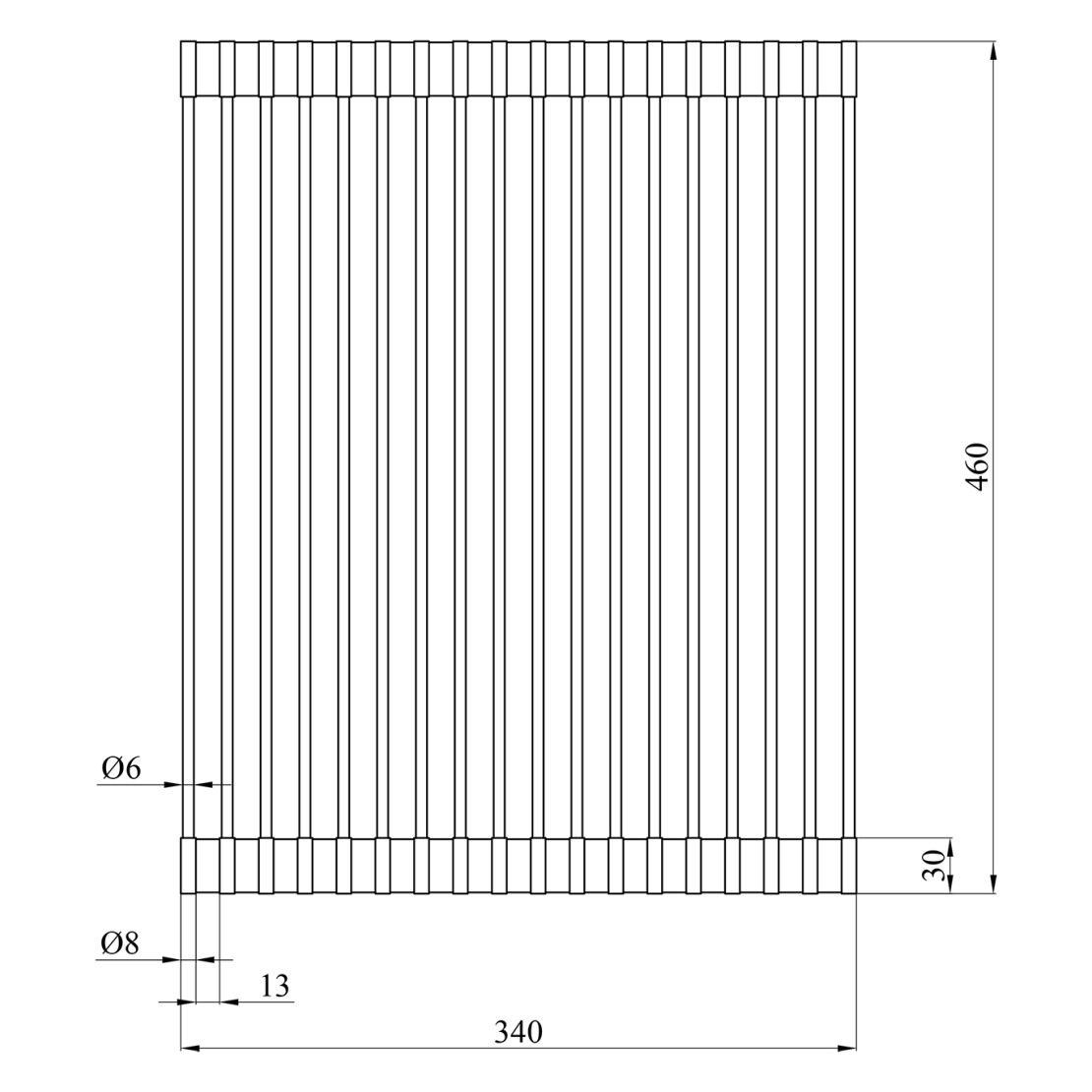 Сушарка для посуду KRP Matte-SCH4333-2 Чорна KRONER