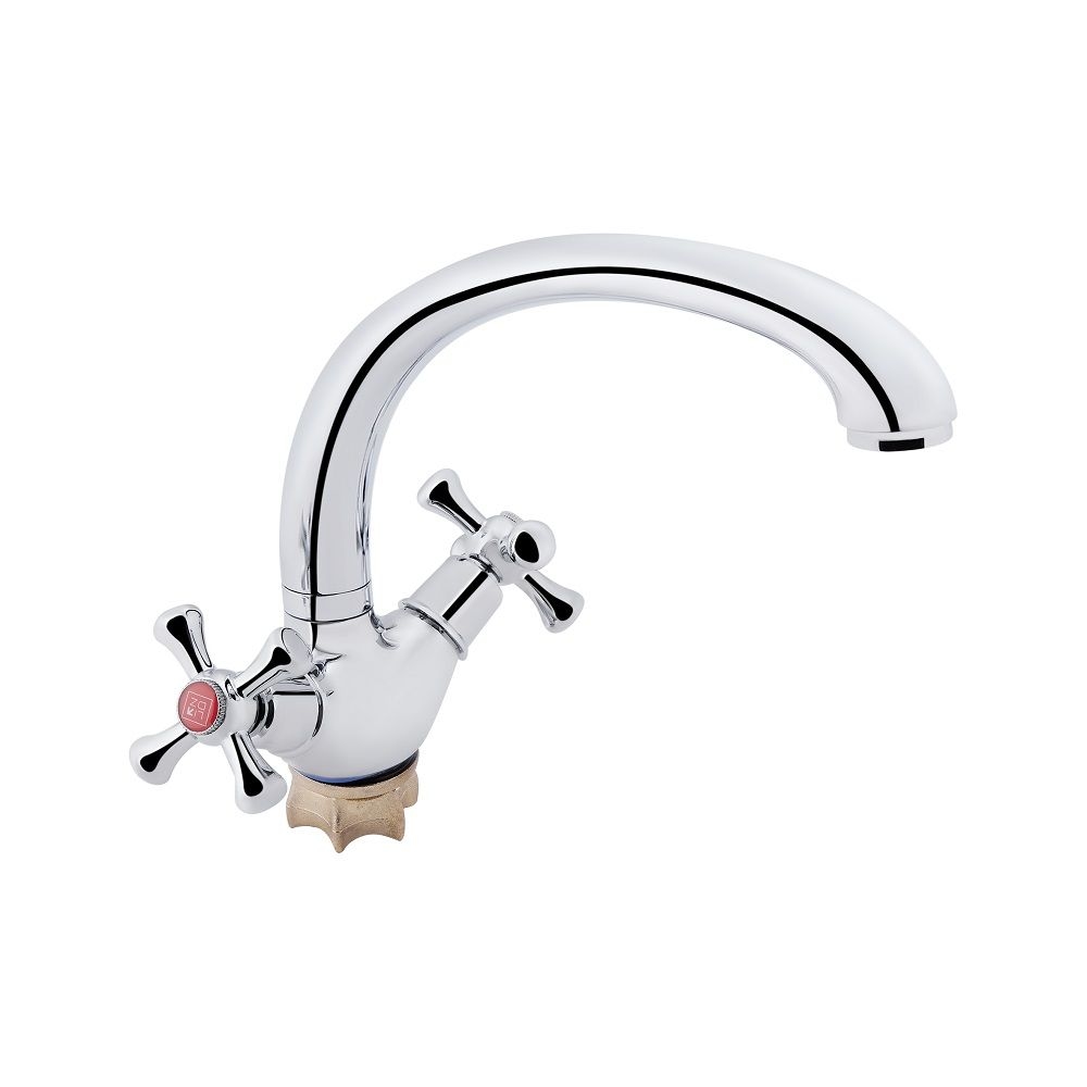 Змішувач для кухні Lamb 273F двохвентіль Хром LIDZ