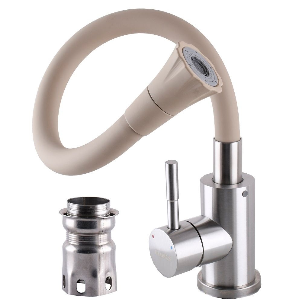 Змішувач для кухні Alpen SBT1-203SA-K15 гнучкий Бежевий Globus Lux