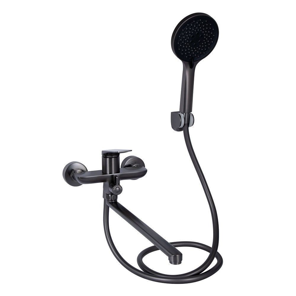 Змішувач для ванни Vlasta QTVLA260GMB45645 PVD Black QTAP