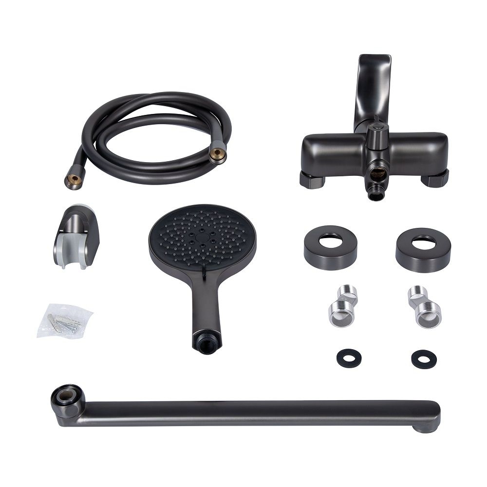 Змішувач для ванни Vlasta QTVLA260GMB45645 PVD Black QTAP