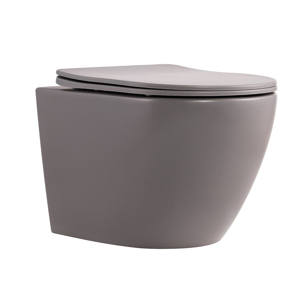 Унітаз підвісний Robin New Ultra Quiet (490х365х325) Matt Black QTAP