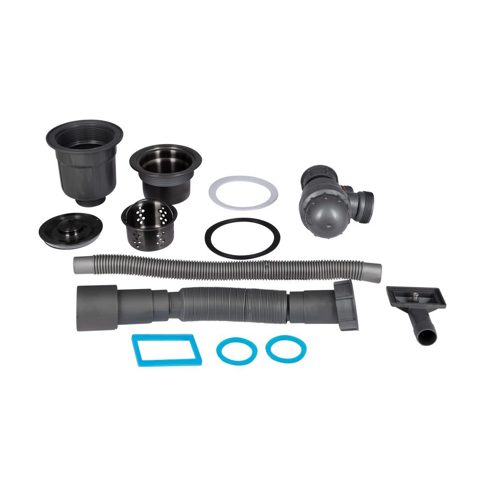Сифон для мийки LK15 випуск 115 мм, PVD Black LIDZ