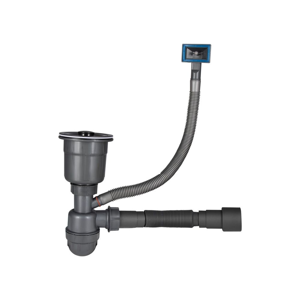 Сифон для мийки LK15 випуск 115 мм, PVD Black LIDZ