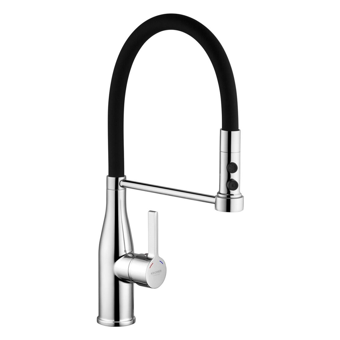 Змішувач для кухні Ersel-С03111BLK Хром KRONER