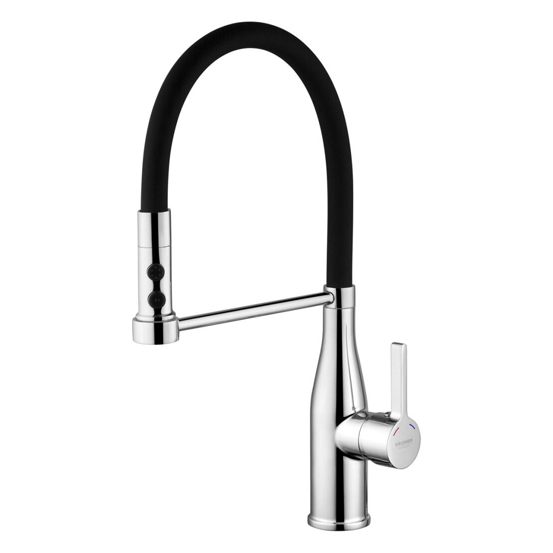 Змішувач для кухні Ersel-С03111BLK Хром KRONER