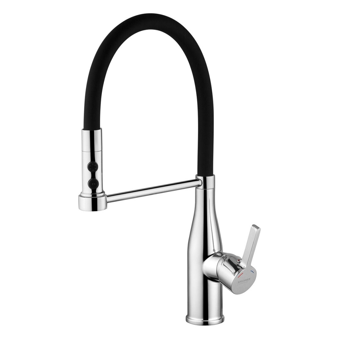 Змішувач для кухні Ersel-С03111BLK Хром KRONER