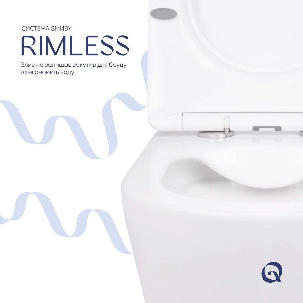 Унітаз підвісний Swan Rimless (520х360х320) (16335178) овал QTAP