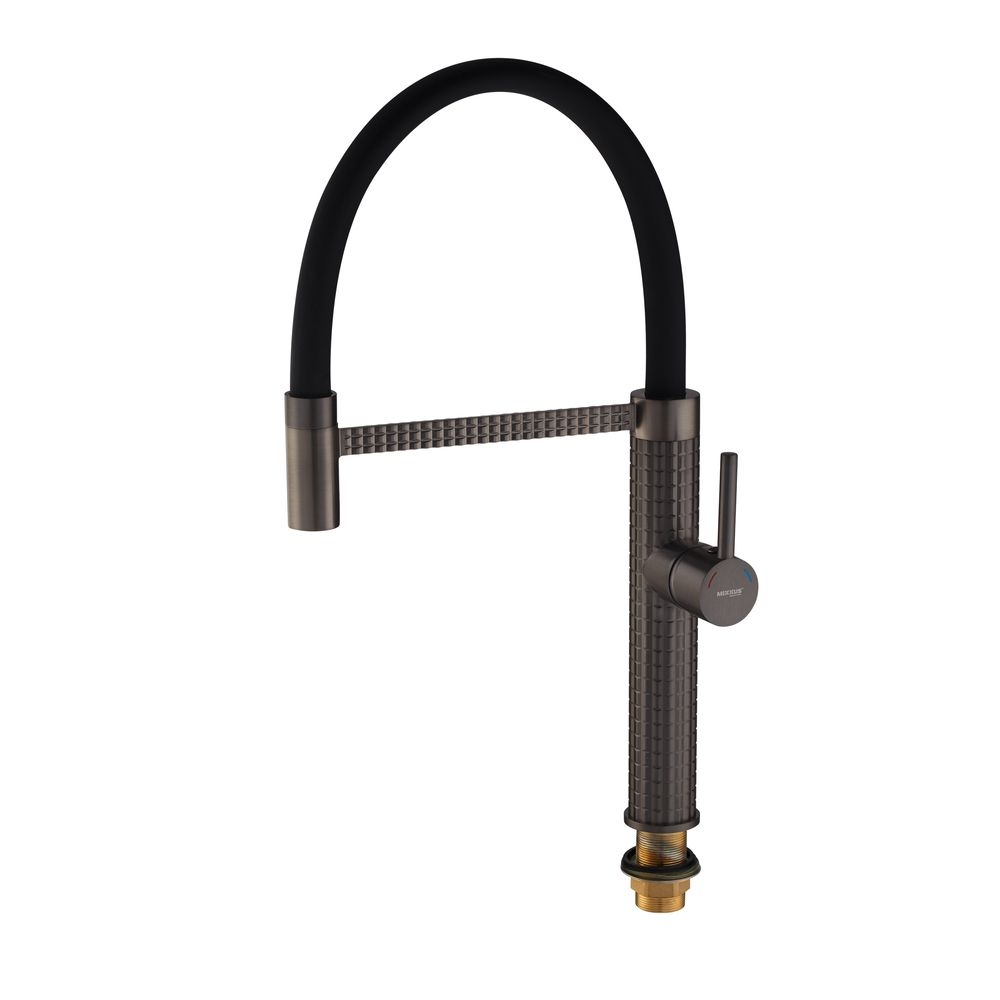 Змішувач для кухні PREMIUM OLIWER 017 GRAPHITE PVD Black MIXXUS