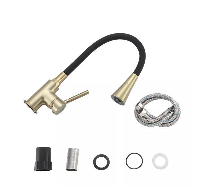 Змішувач для кухні F4044-3 гнучкий PVD GOLD FRAP