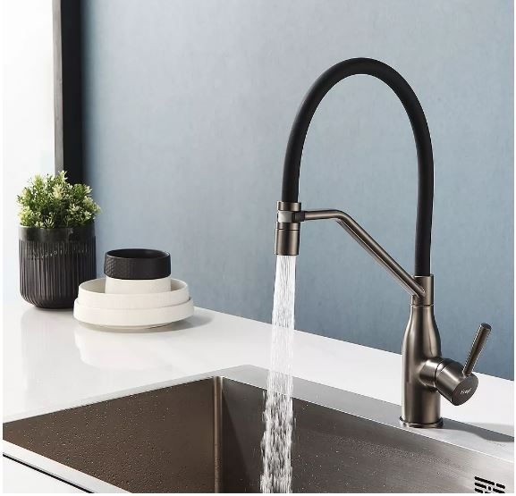 Змішувач для кухні F4497-9 кріплення магніт PVD Black FRAP