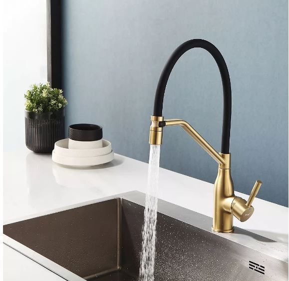 Змішувач для кухні F4497-3 кріплення магніт PVD GOLD FRAP