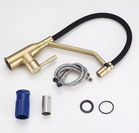 Змішувач для кухні F4497-3 кріплення магніт PVD GOLD FRAP