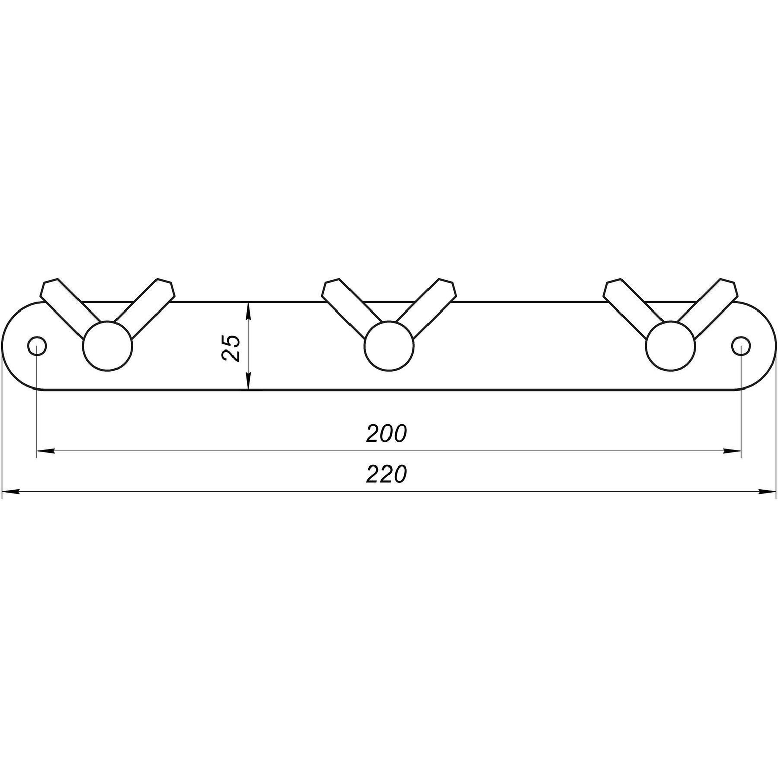 Гачок Планка SS8435-3 Satin Globus Lux