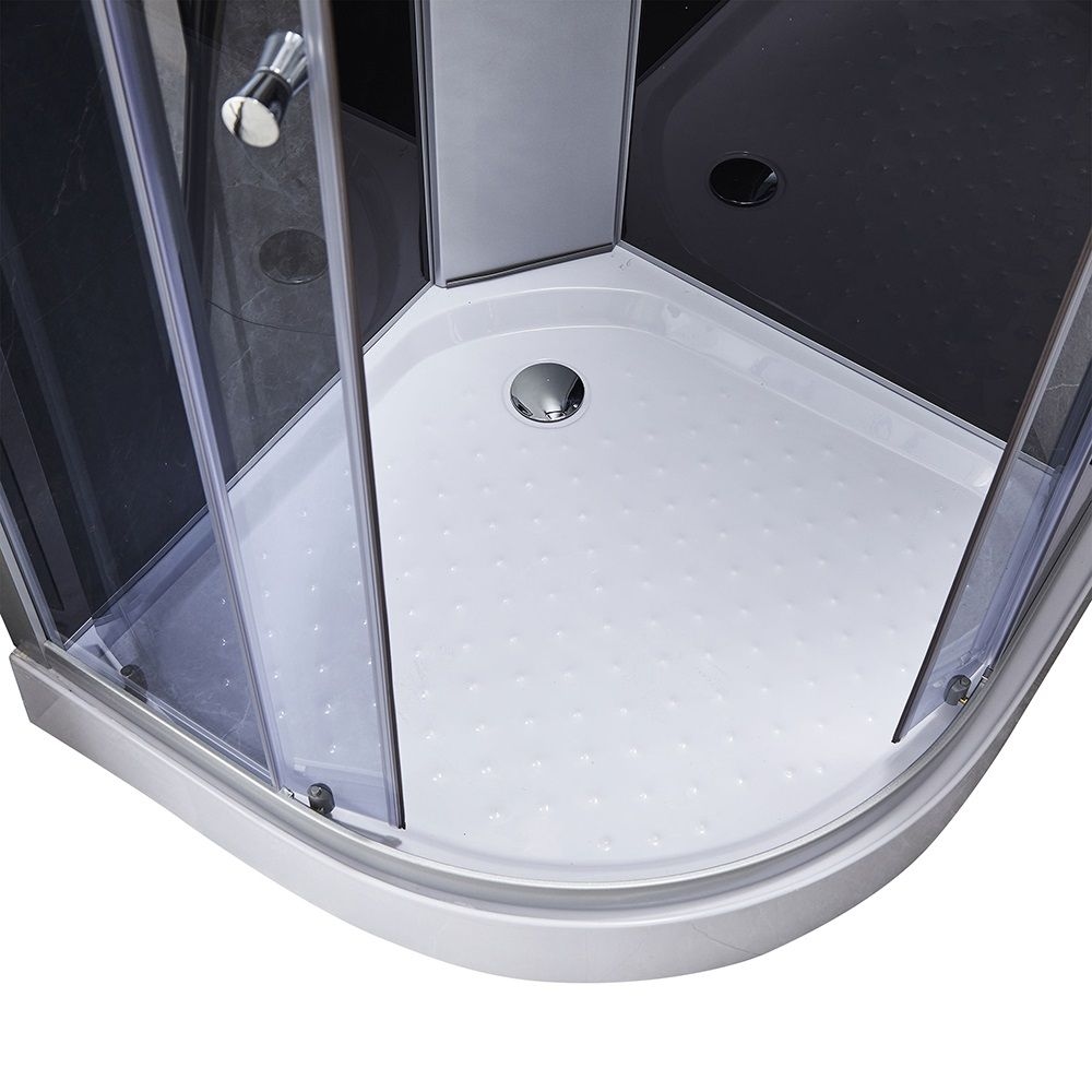 Душовий бокс Tani SB 90x90 SAT.LOW.GR низкий,скло 4мм LIDZ