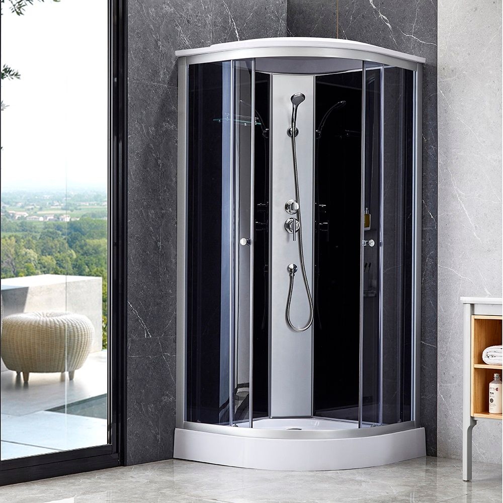 Душовий бокс Tani SB 90x90 SAT.LOW.GR низкий,скло 4мм LIDZ