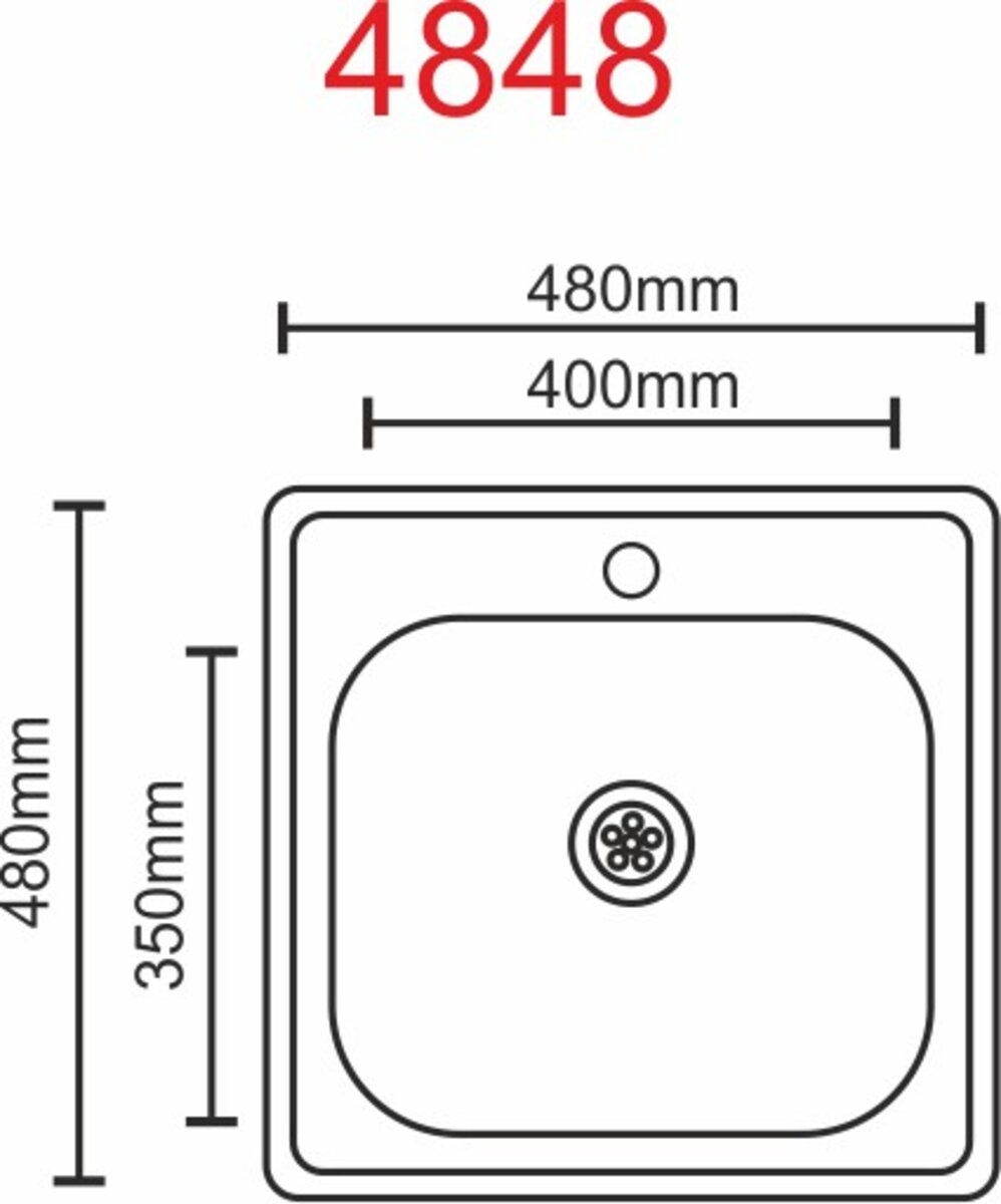 Мийка кухонна врізна 4848 (0,6\160мм) Decor VALESO