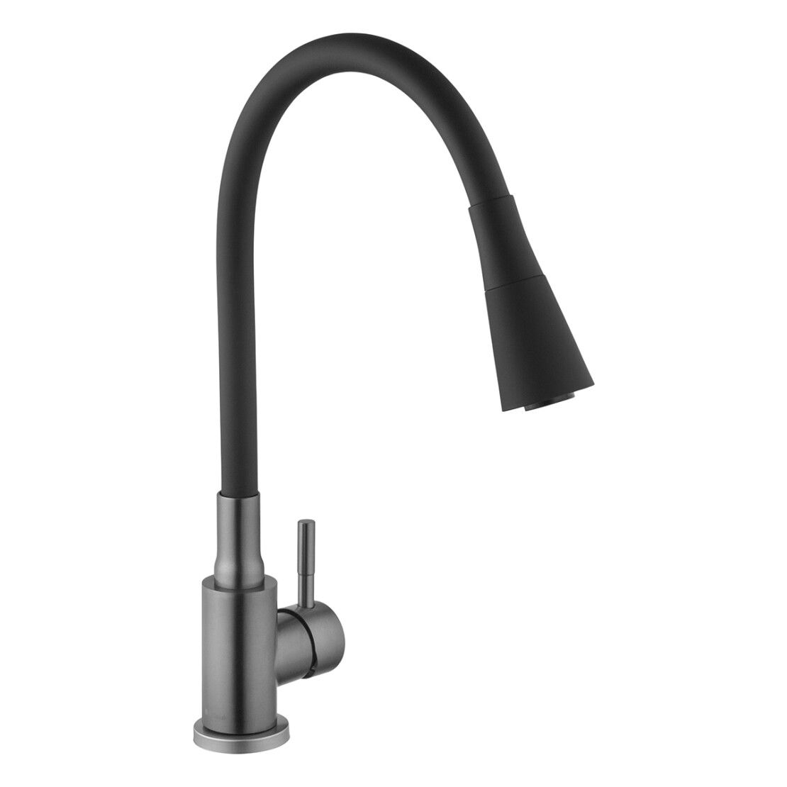 Змішувач для кухні Edelstshl Klassisch-PVD031 BLK гнучкий PVD Black KRONER