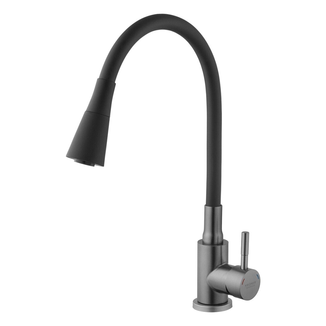 Змішувач для кухні Edelstshl Klassisch-PVD031 BLK гнучкий PVD Black KRONER