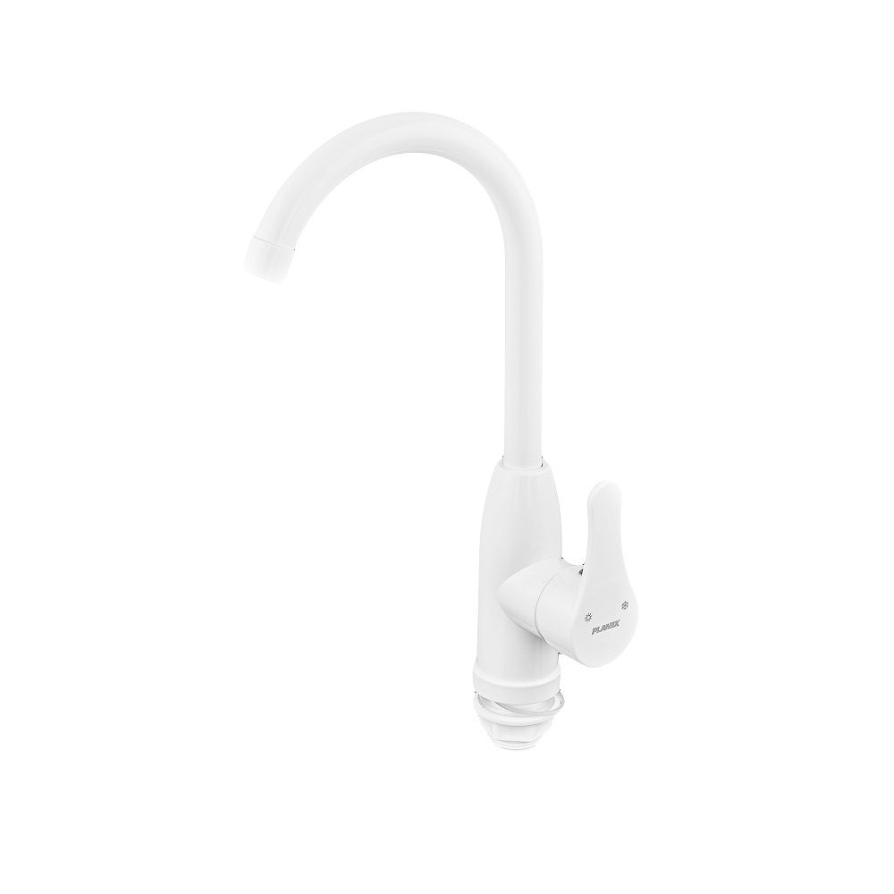 Змішувач для кухні Diego-011-B SET White (без підведення) Білий Plamix