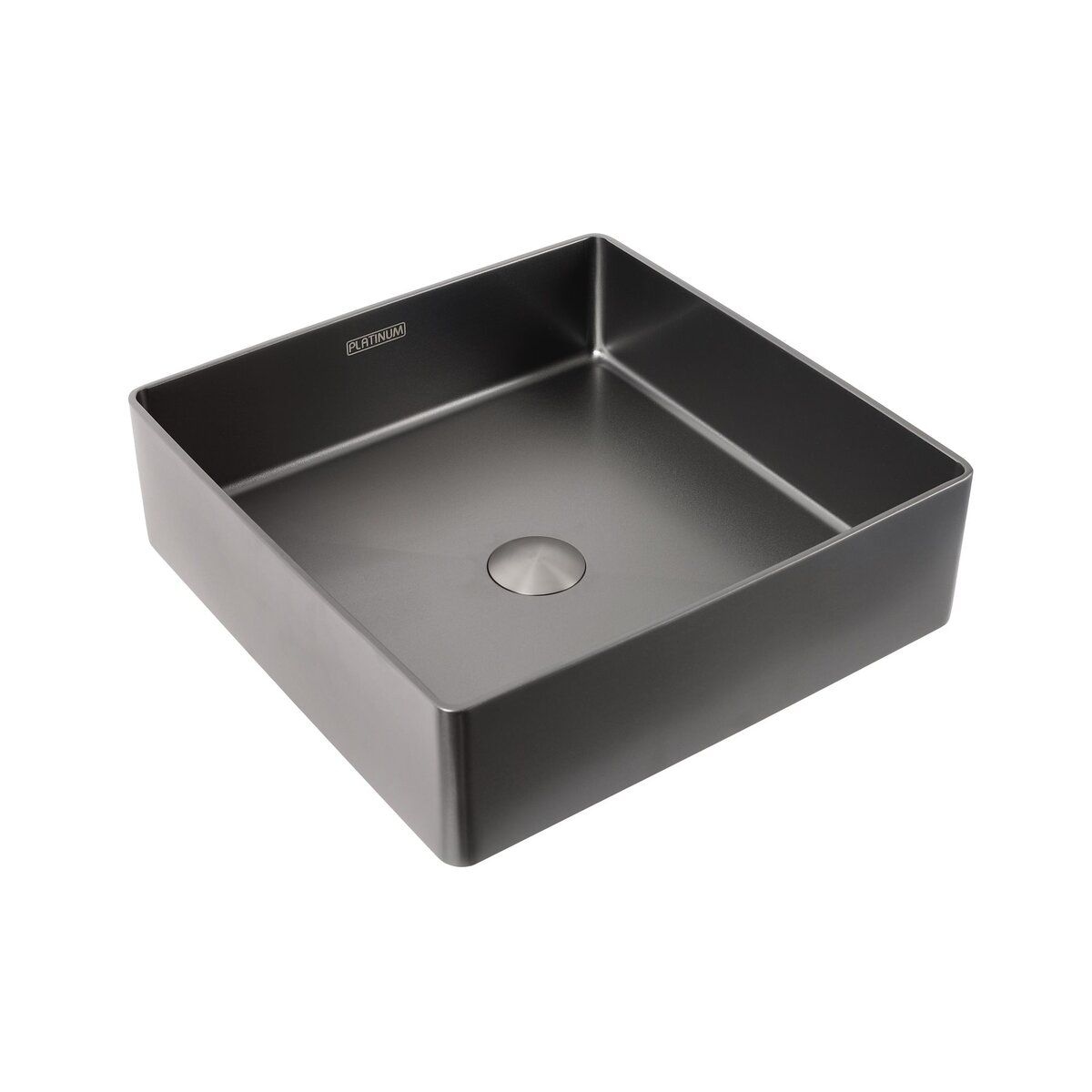 Раковина накладна 4040 PVD Black Brash PLATINUM