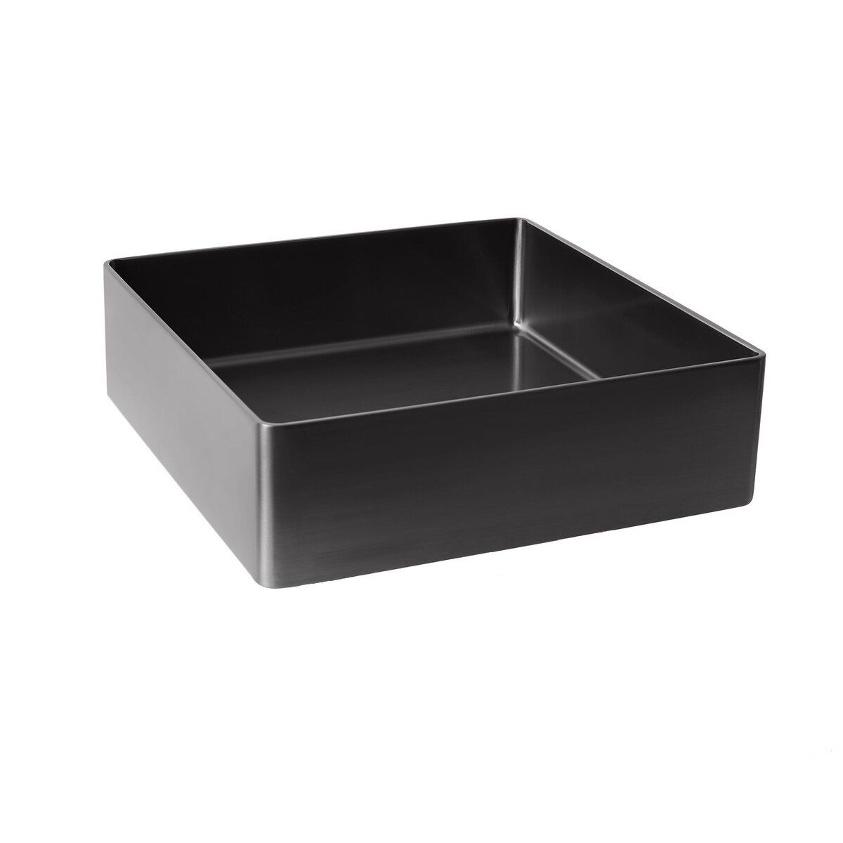 Раковина накладна 4040 PVD Black Brash PLATINUM
