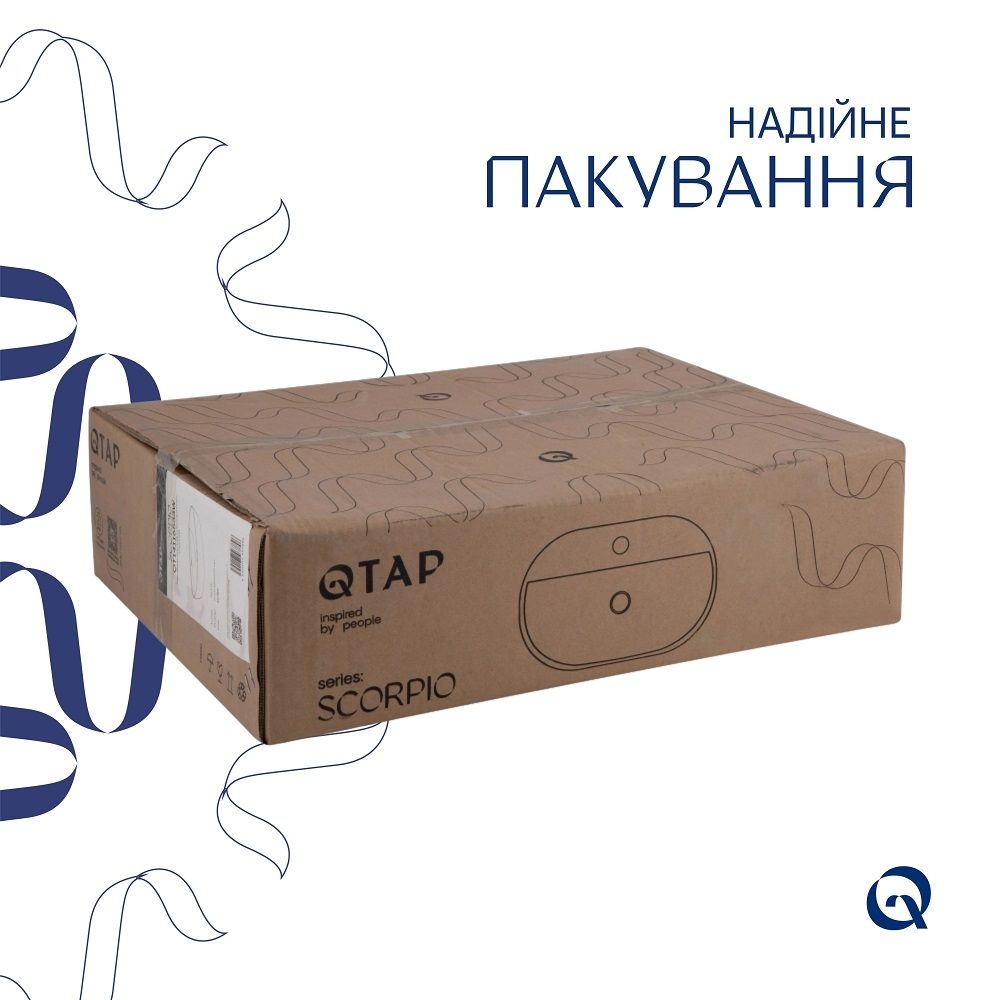 Раковина накладна Scorpio (14116533) 500х380х120мм овальна White QTAP