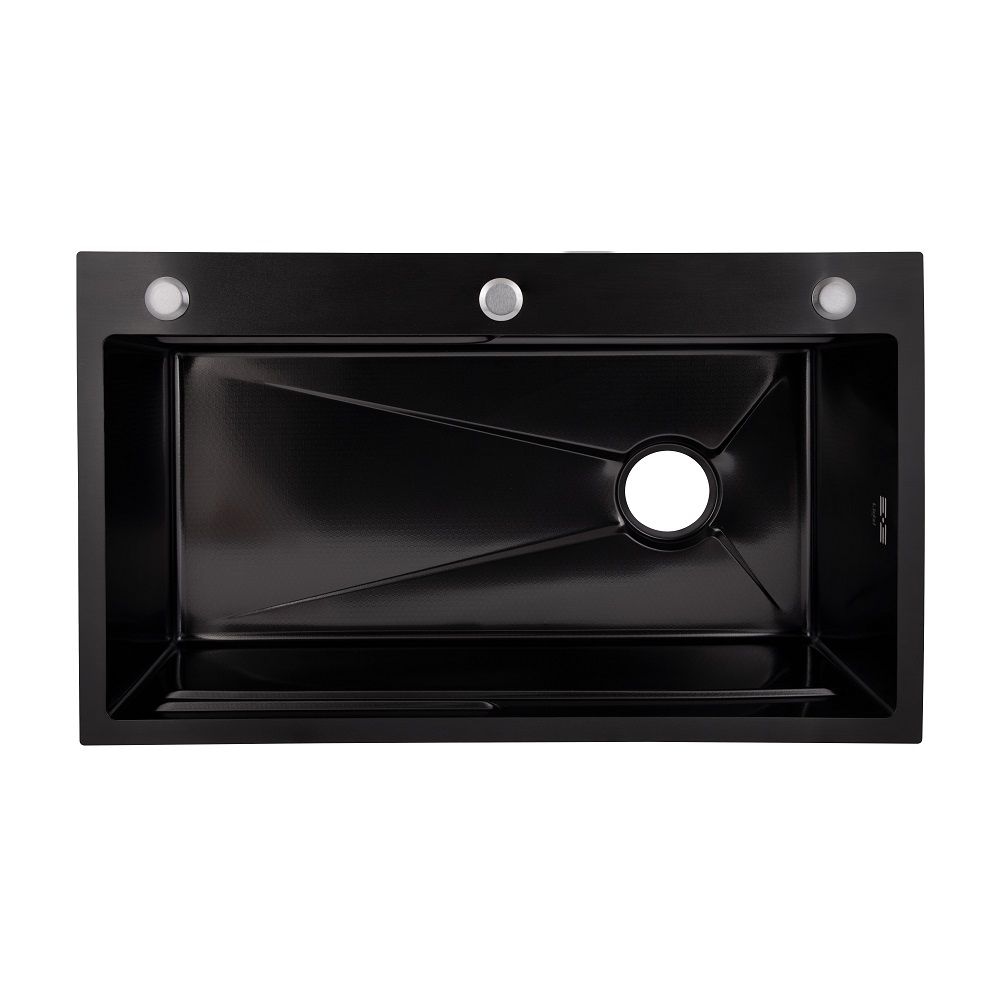 Мийка кухонна Handmade Н7545В (3.0\1.0) PVD Black Decor LIDZ