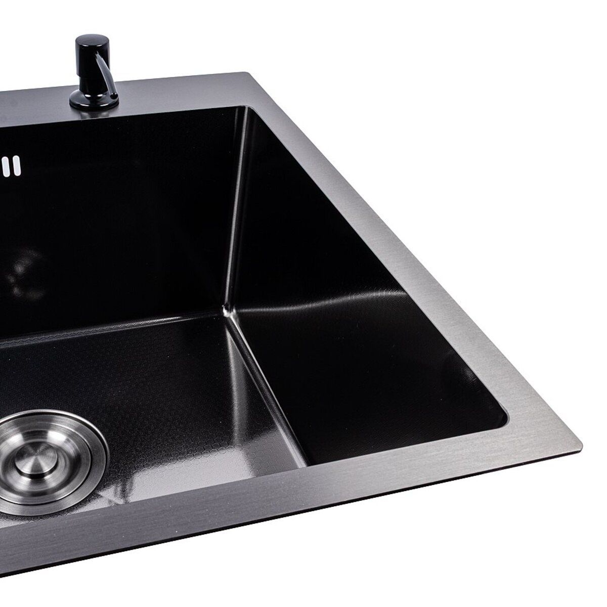 Мийка кухонна Handmade СМ 7850 R (3,0\1,0) Права PVD Black Decor VALESO