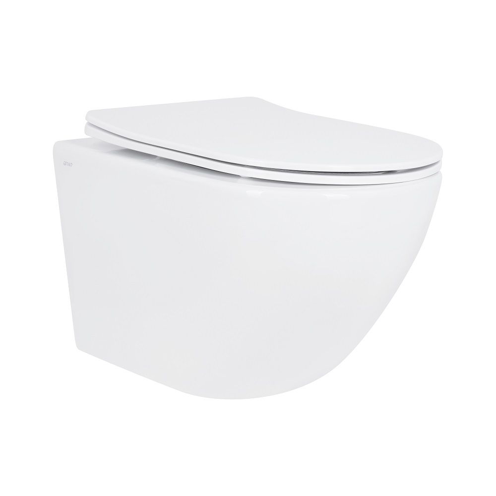 Унітаз підвісний Jay Ultra Quiet (520х360х320) (07335175) Торнадо овал QTAP