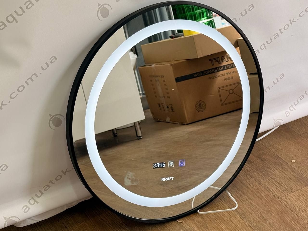 Дзеркало LED підсвіткою 2045 (6060) круг Black KRAFT
