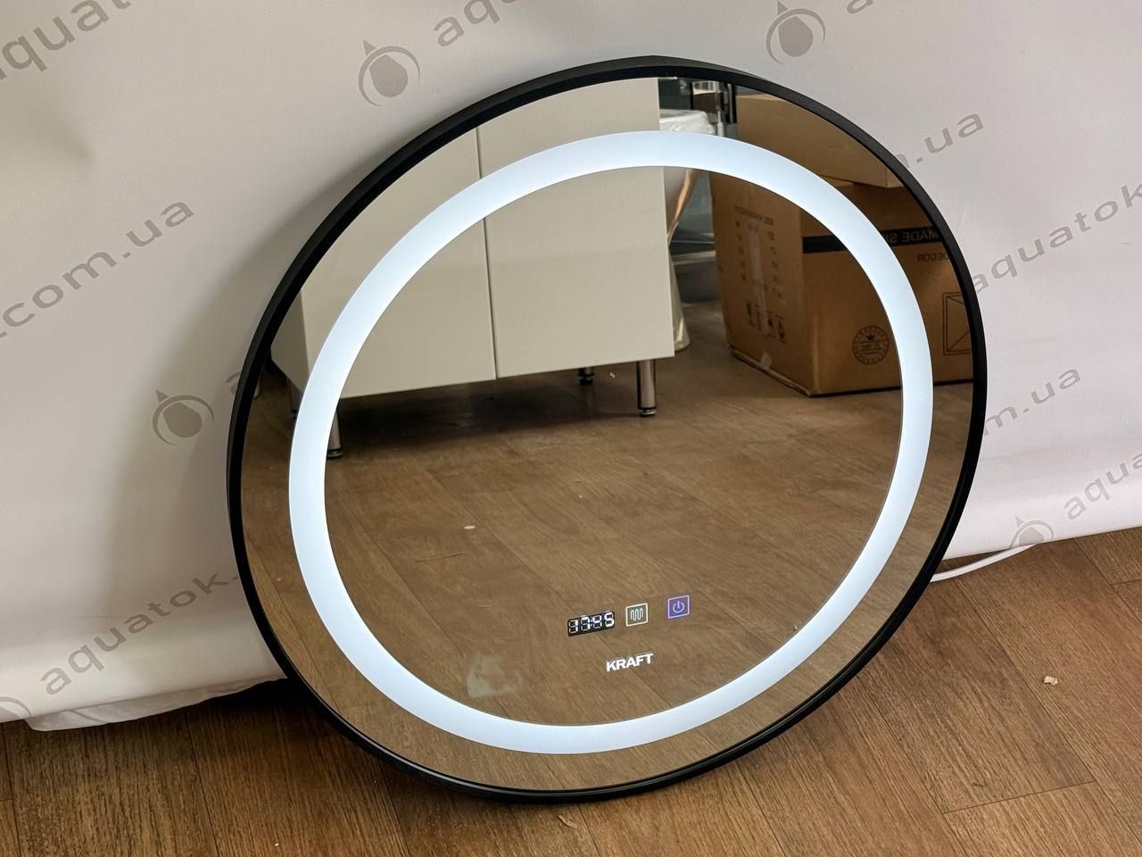 Дзеркало LED підсвіткою 2045 (6060) круг Black KRAFT