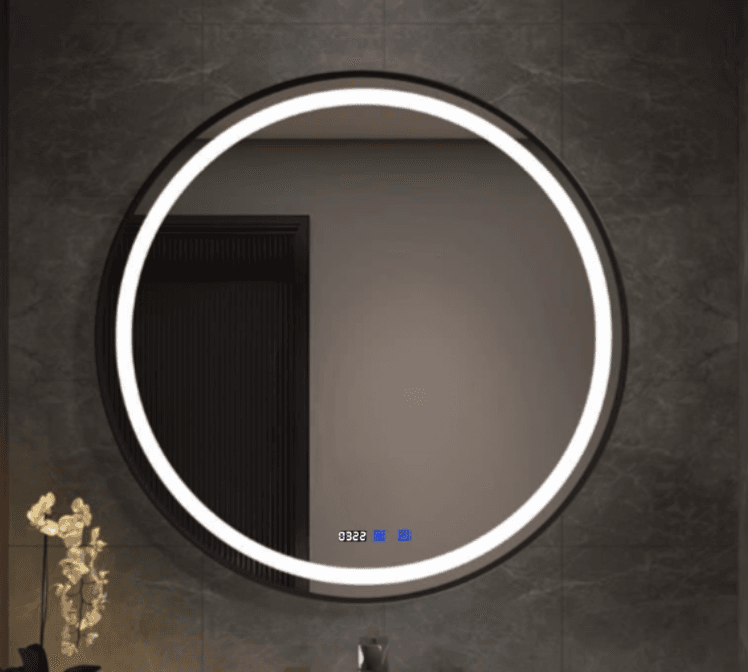 Дзеркало LED підсвіткою 2045 (6060) круг Black KRAFT