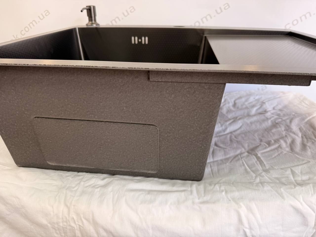 Мийка кухонна Handmade 6550 L (3.0\0.8) Ліва PVD Black Decor AQUATOK