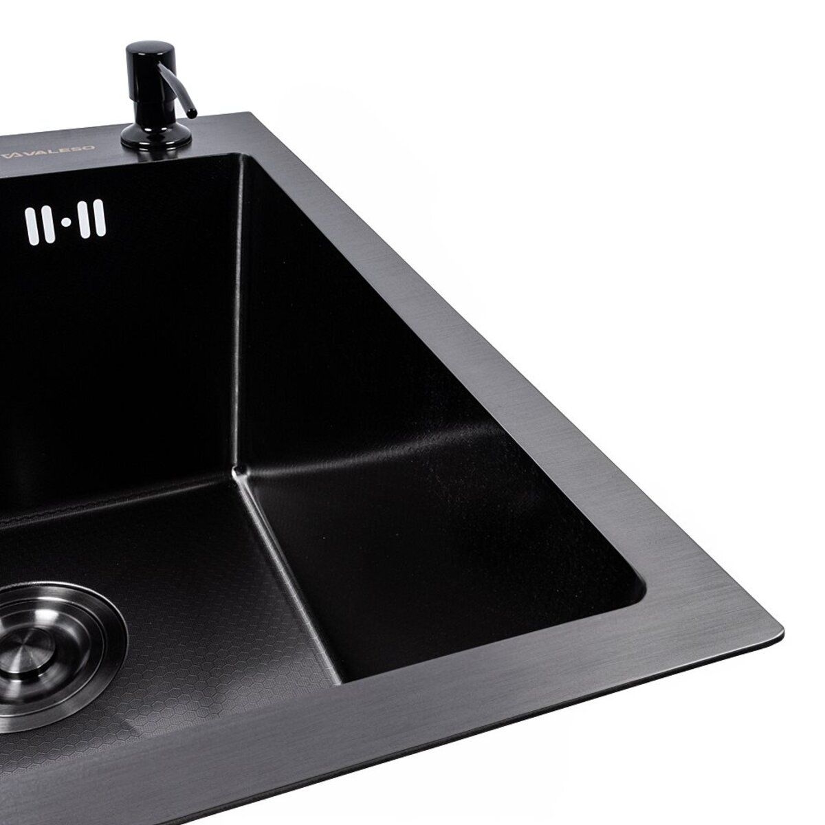 Мийка кухонна Handmade 4050 (3,0\0,8) PVD Black Decor VALESO