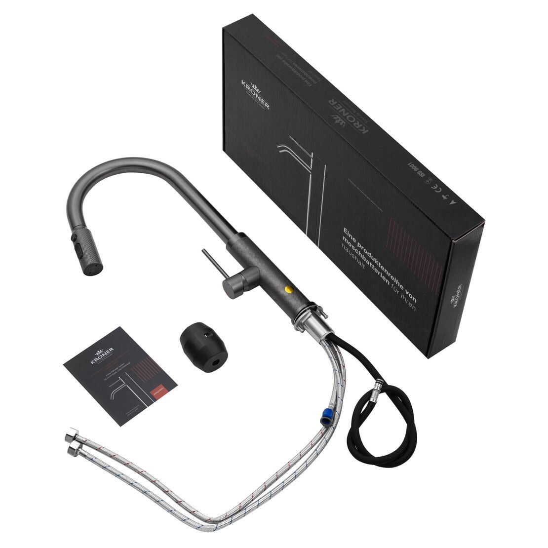 Змішувач для кухні KRP Berg GRP030-T PVD Black KRONER
