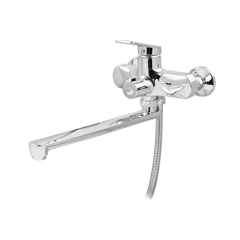 Змішувач для ванни LUCAS-006 SET (з лійкою,шланга,кронштейн) Хром Plamix