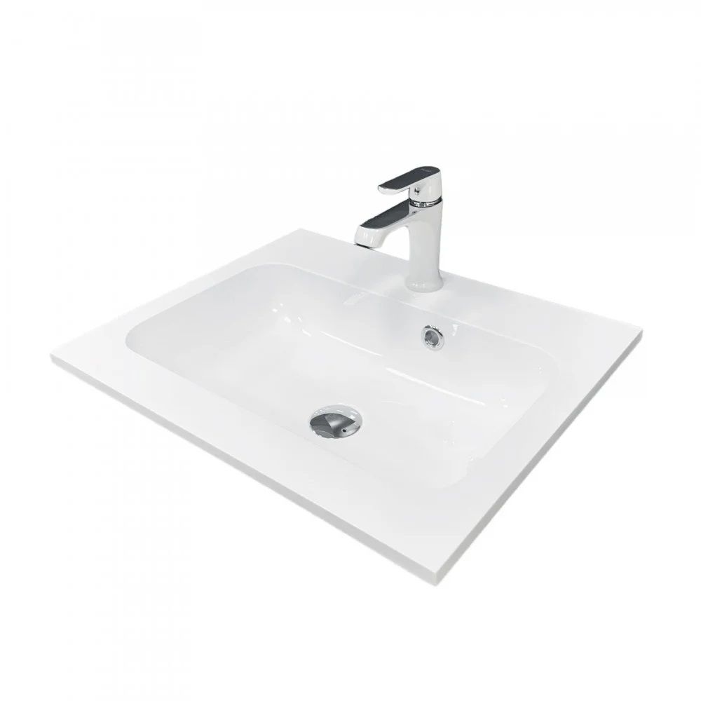 Раковина врізна в стільницю FRATE 55 (550*450*125) White ADAMANT
