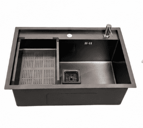 Мийка кухонна Handmade 7050 (3.0\0.8) PVD Black Decor AQUATOK