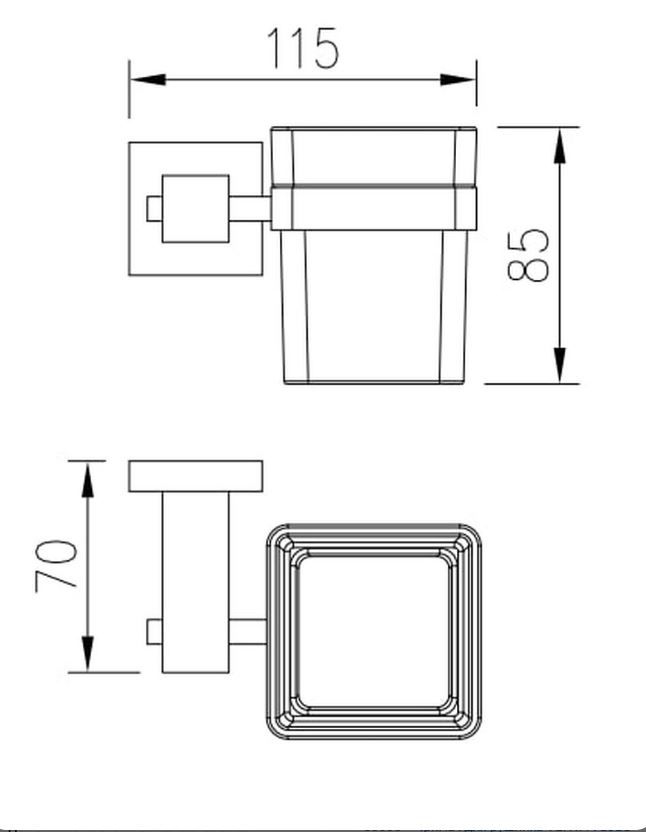 Склянка V330B мат скло Чорна VENTA