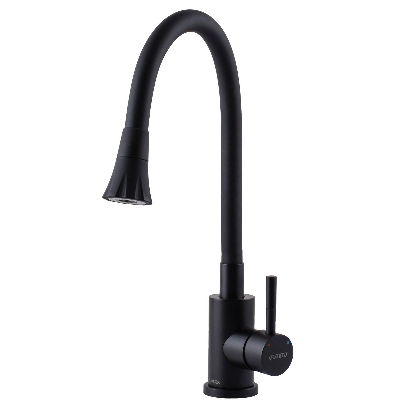 Змішувач для кухні SBT1-203SA-BB-B01 гнучкий Чорний Globus Lux