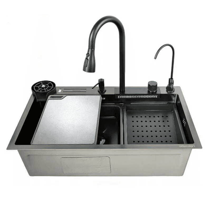 Мийка кухонна Handmade ZH7546-SET-06 PVD Black Decor ZERIX