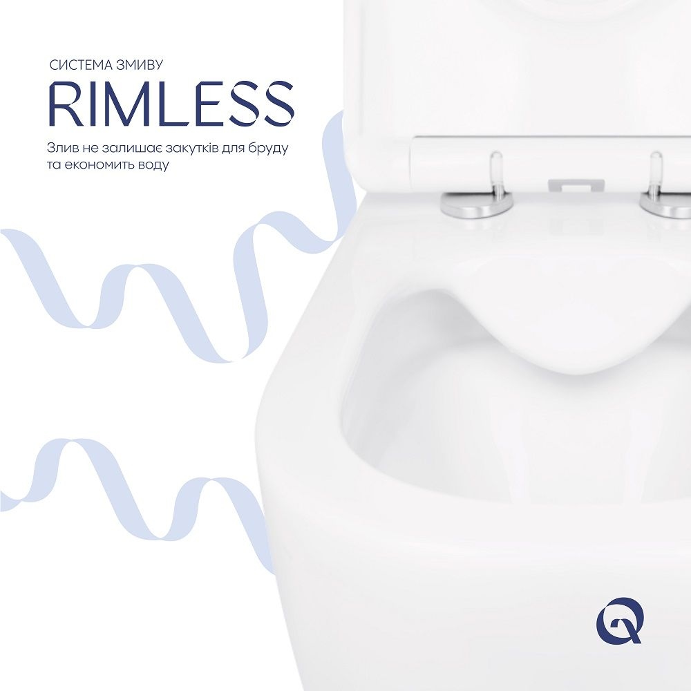 Унітаз підвісний Jay Rimless (520x360x320) QT07335176W QTAP