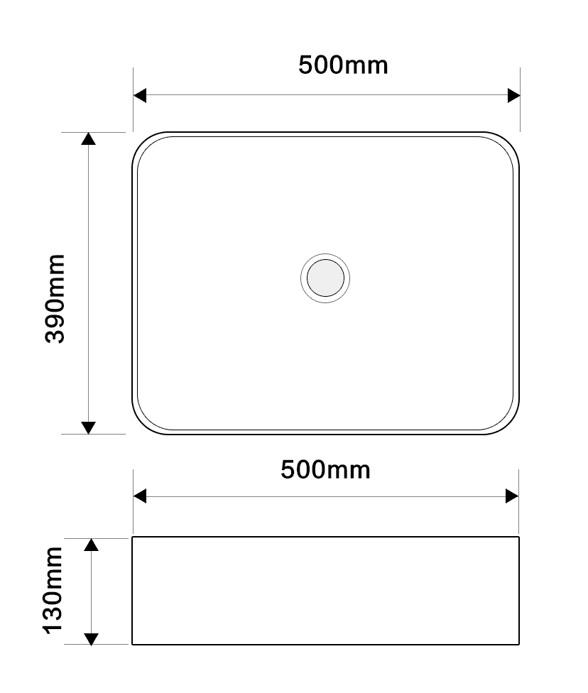 Раковина накладна Premium DIVERSE-0110 (500х390х130) White MIXXUS