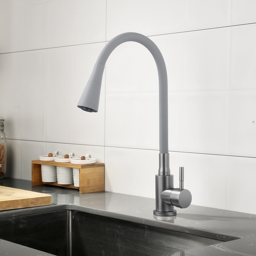 Змішувач для кухні Aria 015F31 Graphit\Grey PVD Black LIDZ