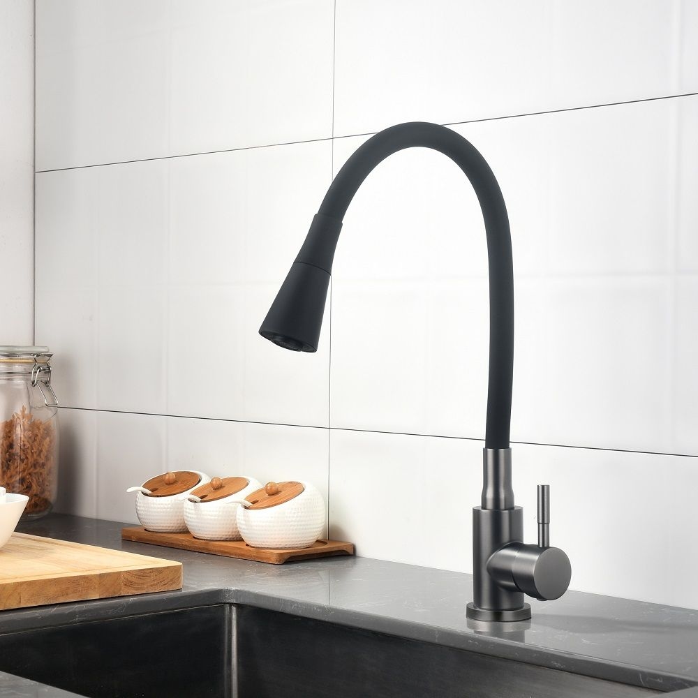 Змішувач для кухні Aria 015F31 Graphit\Bkack PVD Black LIDZ