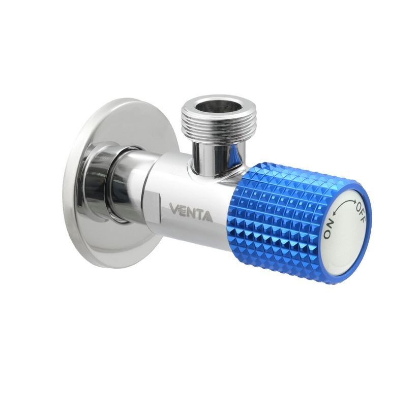 Кутовий кран 1\2"-1\2" пара VUBR2C Хром VENTA